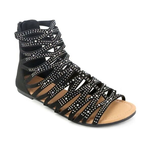 Olivia Miller Shoes - Olivia Miller "leela" Rhinestone Gladiator Sandals